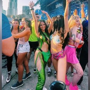 Dolls kill green jumpsuit